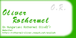 oliver rothermel business card